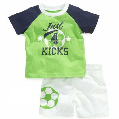 Ensemble de Vêtements 100% Coton pour Bébé Garçon de 2, 3, 4, 5, 6, 7 Ans, T-shirt et Pantalon en Forme de Crocodile Vert