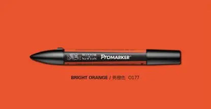 Winsor & Newton ProMarker Stylos marqueurs graphiques à double pointe Stylos de conception professionnelle Rouge et OrangeTone