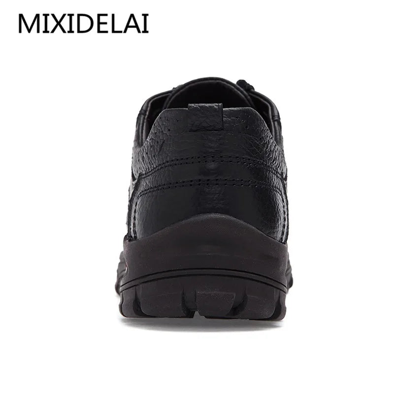 MIXIDELAI marque hommes chaussures à la main de haute qualité en cuir véritable chaussures sans lacet confort homme d'affaires chaussures décontractées grande taille 47 48