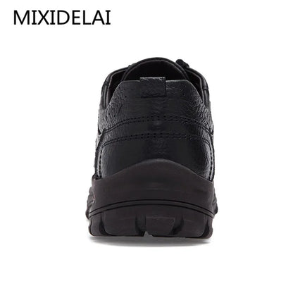 MIXIDELAI marque hommes chaussures à la main de haute qualité en cuir véritable chaussures sans lacet confort homme d'affaires chaussures décontractées grande taille 47 48
