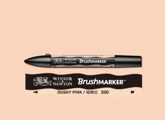 Winsor & Newton-Pinceau pinceau à base de dc, séchage rapide, stylos d'art à double pointe, tons noir, gris, rose, violet