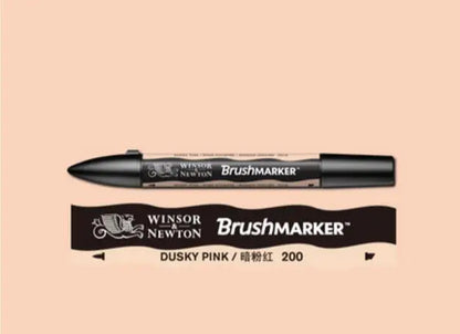 Winsor & Newton-Pinceau pinceau à base de dc, séchage rapide, stylos d'art à double pointe, tons noir, gris, rose, violet