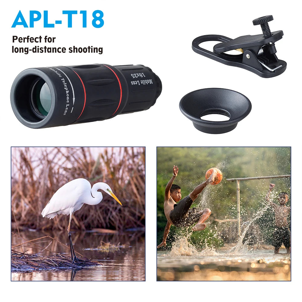 APEXEL universel 18x25 monoculaire Zoom HD avec trépied pour Smartphone