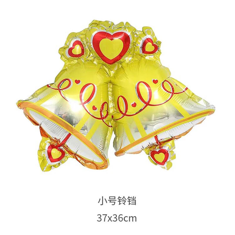 Ballons de décoration joyeux noël, joyeux nouvel an, bonhomme de neige, en aluminium