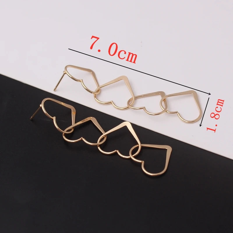 Boucles d'oreilles JODstressen métal multicouches pour femmes, déclaration, document en or,