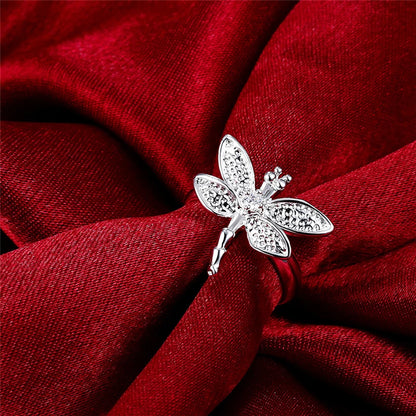 DOTEFFIL 925 bague libellule en argent Sterling pour les femmes