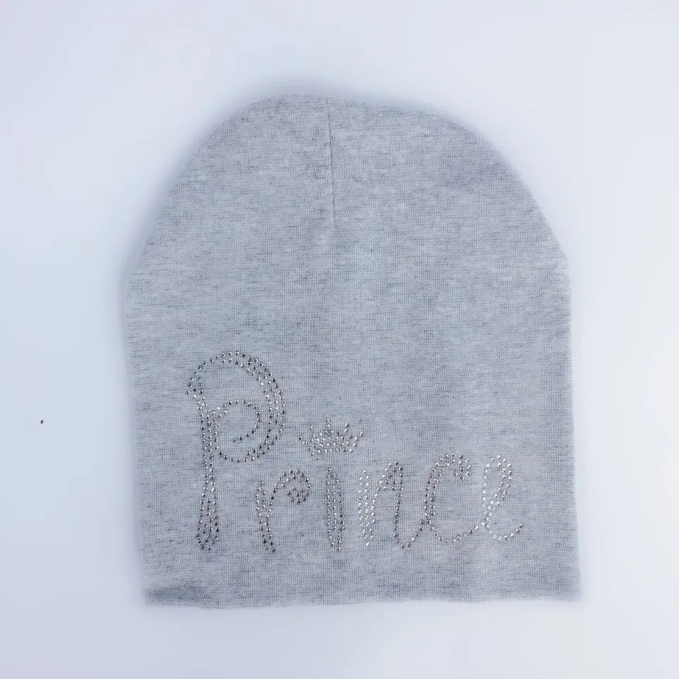 Bonnet de princesse en coton avec diamant pour bébé fille et garçon, casquette pour enfant en bas âge, automne