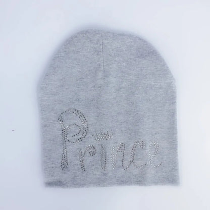 Bonnet de princesse en coton avec diamant pour bébé fille et garçon, casquette pour enfant en bas âge, automne