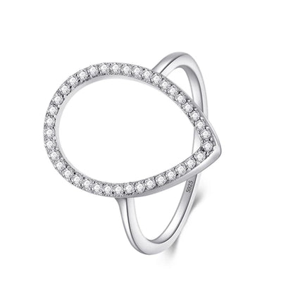 Modian – bague de fiançailles classique en forme de goutte d'eau, bijoux étincelants, bagues en argent Sterling 100% 925 pour femmes, nouvelle mode Instagram