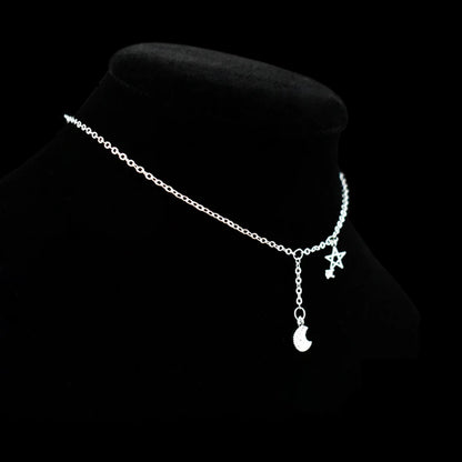 Bracelet en argent Sterling 925 en Zircon, étoile et lune, boucle de cheville, symbole Constellation, chaîne pour le pied, bijoux pour femmes et filles, cadeau, nouvelle tendance