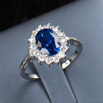 Bague en argent regardé 925 pour femme,
