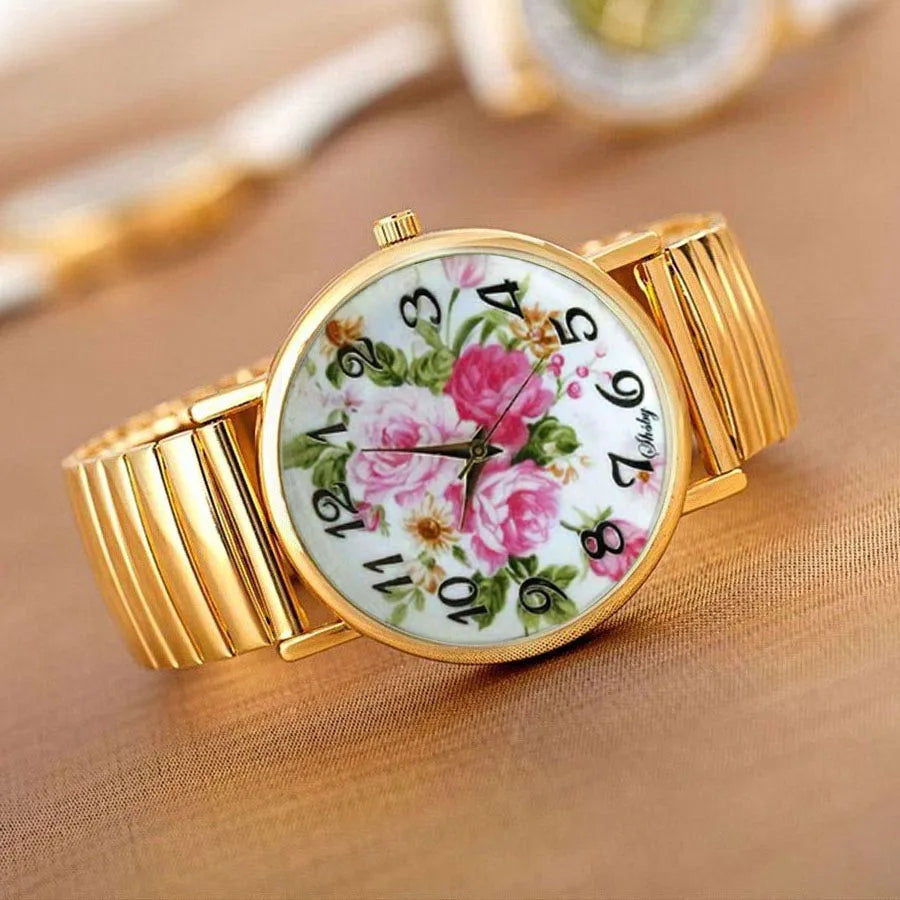 Shsby-Montre-bracelet à quartz en acier inoxydable pour femme,