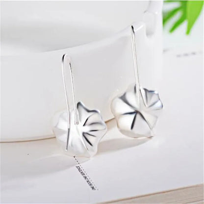 Tempérament nouvelle mode Style ethnique 925 en argent Sterling plaqué femme créative Lotus perle fleur fraîche balancent boucles d'oreilles SE307