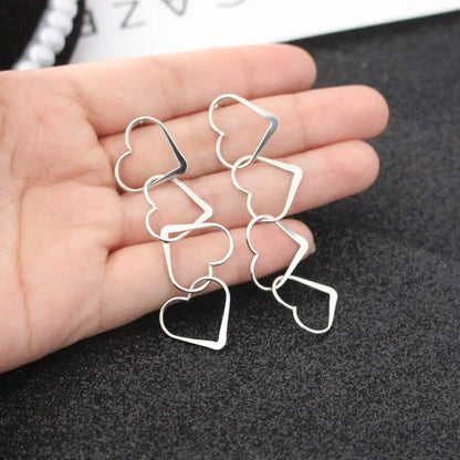 Boucles d'oreilles JODstressen métal multicouches pour femmes, déclaration, document en or,