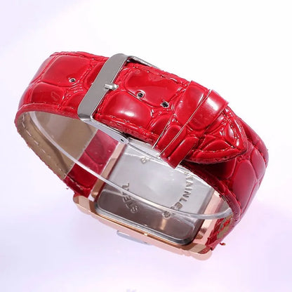 2025 nouvelles montres pour femmes carré or Rose montres de mode en cuir
