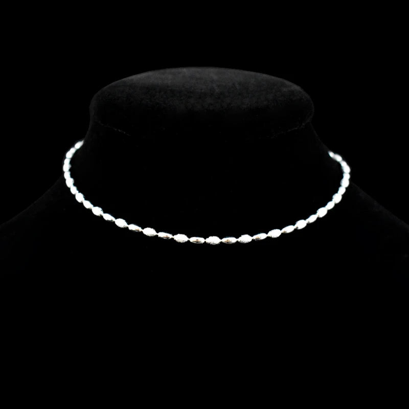 Chaîne de cheville en perles pour femmes, petit mètre, en argent Sterling 925, Grain d'olive, bijoux de pied, cadeau, nouvelle mode