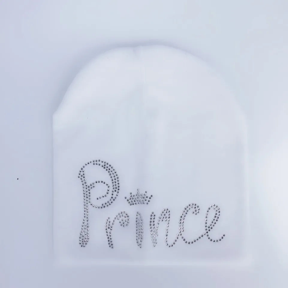 Bonnet de princesse en coton avec diamant pour bébé fille et garçon, casquette pour enfant en bas âge, automne