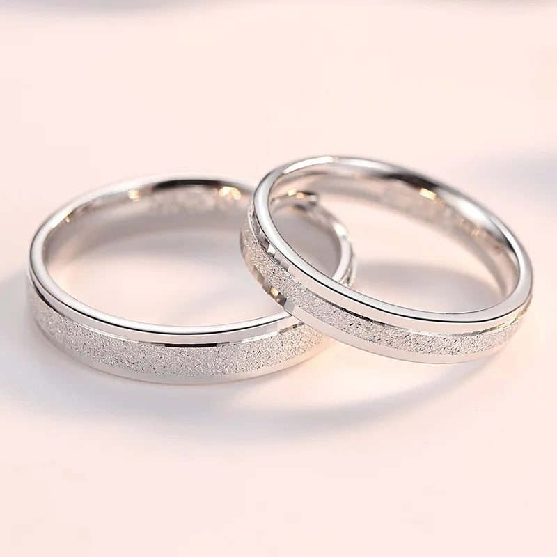 Bague de Couple en argent Sterling 100%