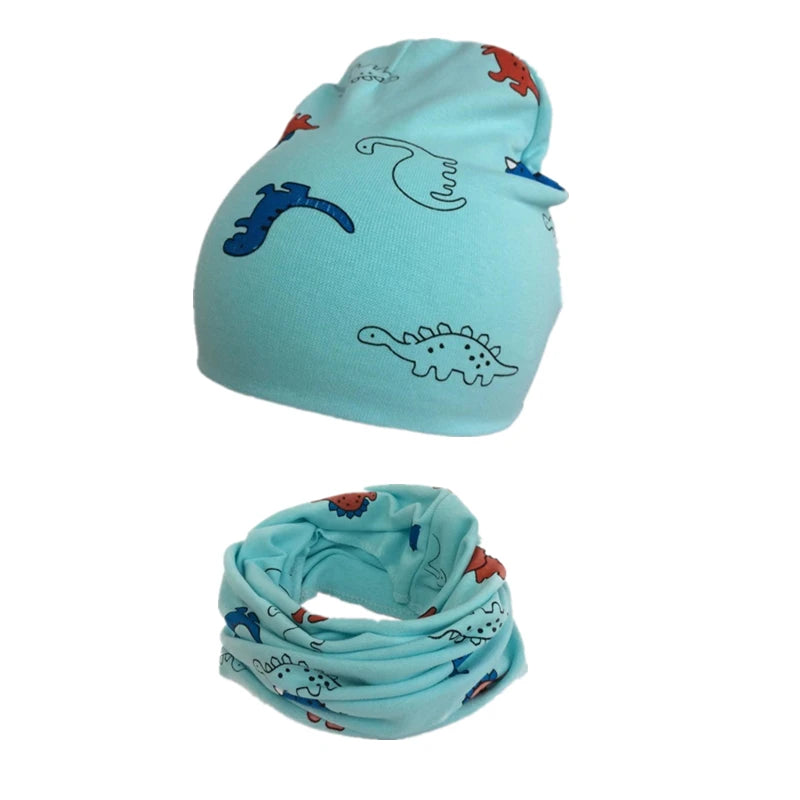 Chapeau pour enfants, automne et hiver, motif dinosaure, bonnet, écharpe, ensemble d'accessoires de photographie
