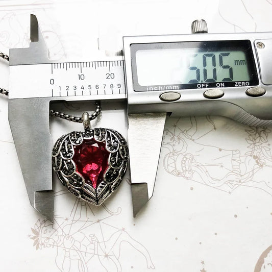 Collier avec pendentif en forme de cœur à ailes rouges, chaîne à maillons de marque, bijoux à la mode, Style européen, argent sterling 925, cadeau pour femmes
