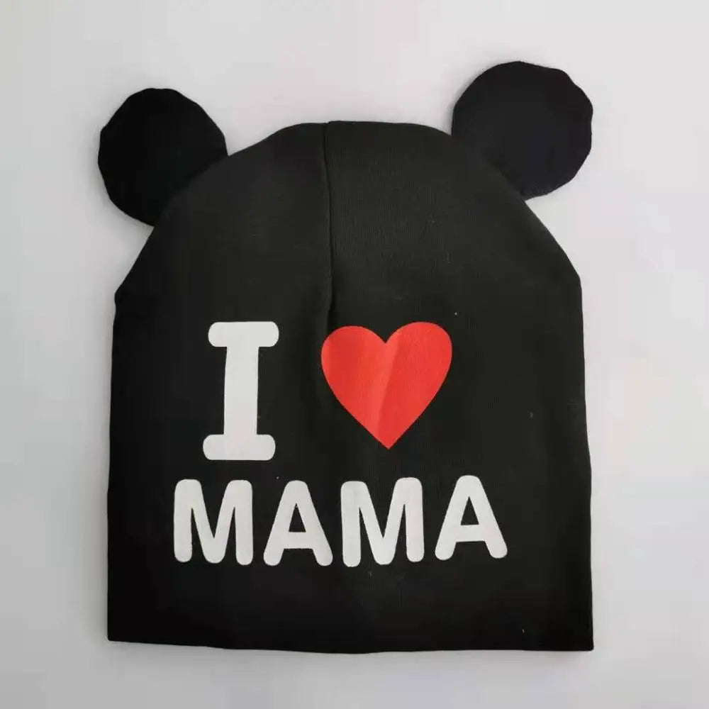 Bonnet de marque pour bébé, bonnet en coton avec oreilles pour fille 6 mois-3 ans