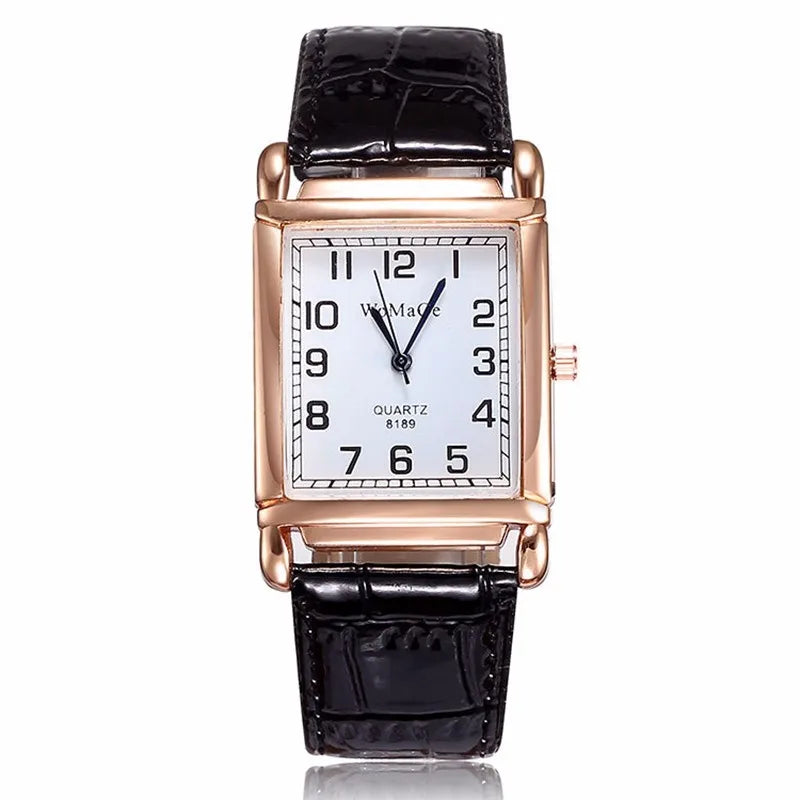 2025 nouvelles montres pour femmes carré or Rose montres de mode en cuir