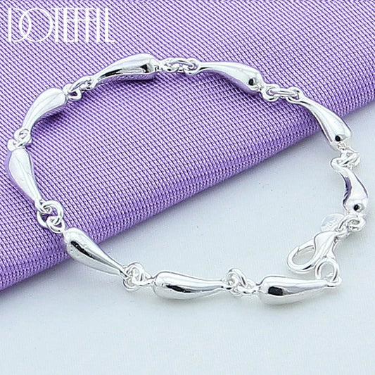 DOTEFFIL 925 en argent Sterling goutte d'eau Bracelet
