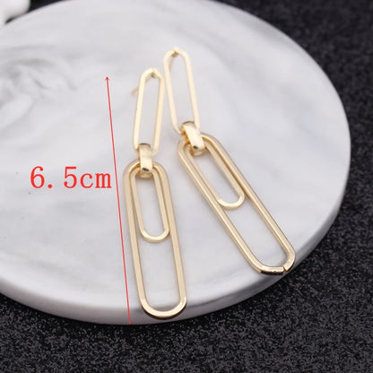Boucles d'oreilles JODstressen métal multicouches pour femmes, déclaration, document en or,