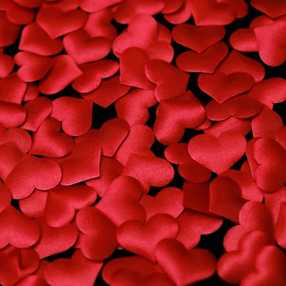 100 pcs/lot 8 couleurs (20mm/35mm) éponge Satin tissu coeur pétales mariage confettis Table lit coeur pétales décoration de mariage