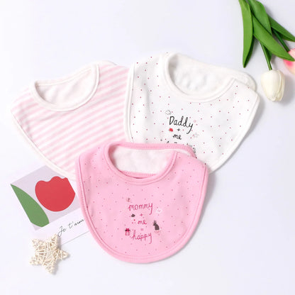 Bavoirs en coton pour bébés, Lot de 3 pièces, serviette de salive pour nouveau-nés, filles et garçons, tissu pour rots, bavoirs, accessoires pour bébés