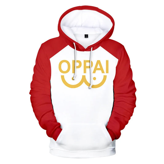 Sweat à capuche à manches longues pour hommes et femmes, impression numérique 3D, Anime Saitama Oppai, mode Harajuku, veste, Costume de Cosplay