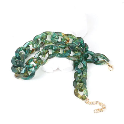 FishSheep-Collier de collier JoChoker en acrylique pour hommes et femmes, Rock Punk, Chunky Curb Optics, Bijoux Boho, 26 couleurs