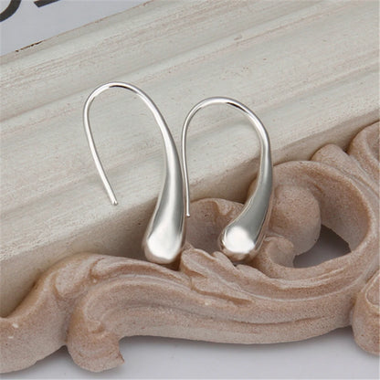 DOTEFFIL 925 en argent Sterling gouttelettes d'eau/gouttes de pluie boucles d'oreilles pour femme mariage fiançailles mode fête charme bijoux