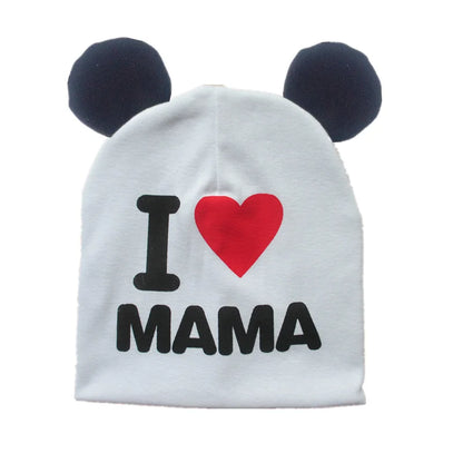 Bonnet de marque pour bébé, bonnet en coton avec oreilles pour fille 6 mois-3 ans
