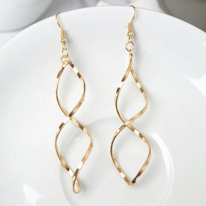 Boucles d'oreilles JODstressen métal multicouches pour femmes, déclaration, document en or,