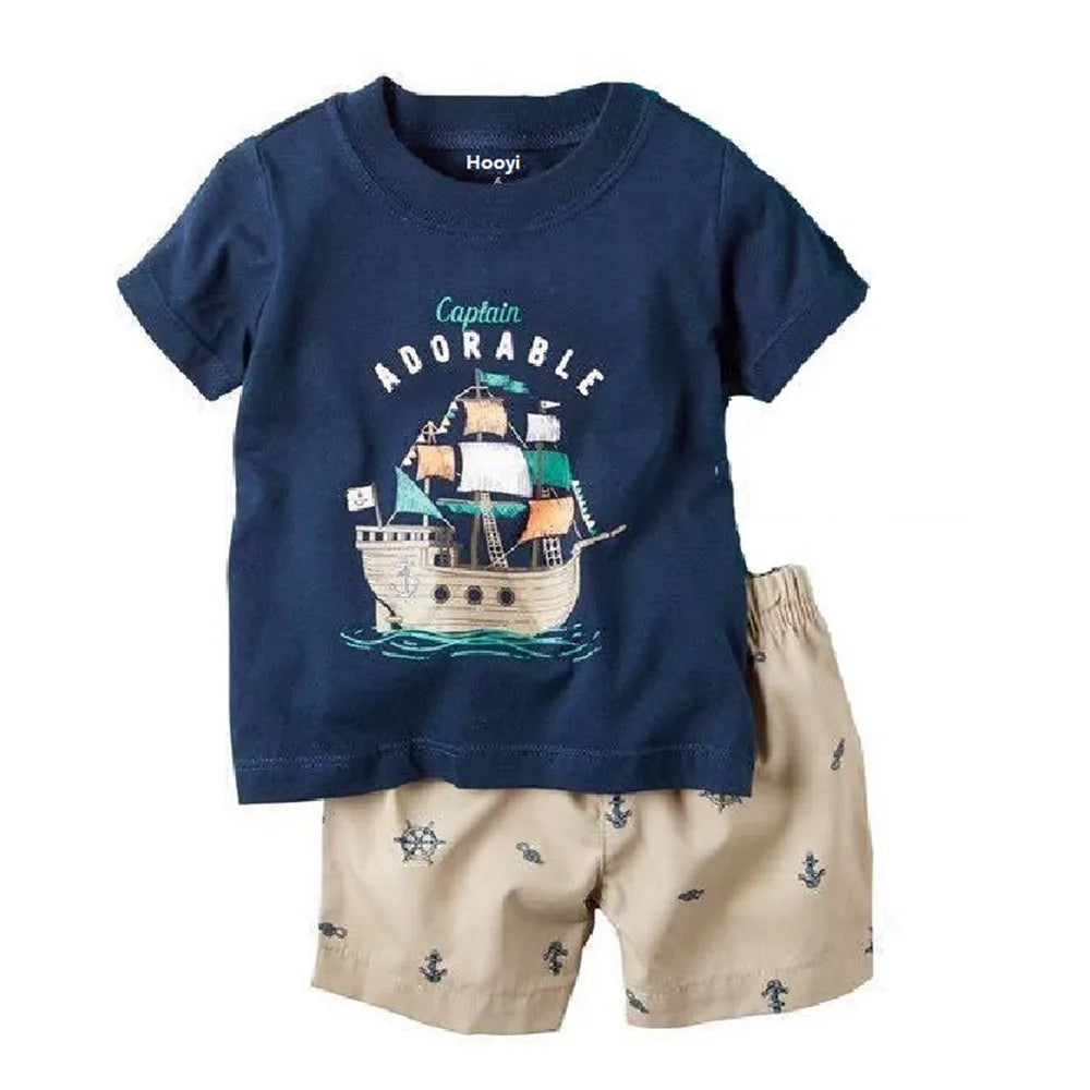 Ensemble de Vêtements 100% Coton pour Bébé Garçon de 2, 3, 4, 5, 6, 7 Ans, T-shirt et Pantalon en Forme de Crocodile Vert