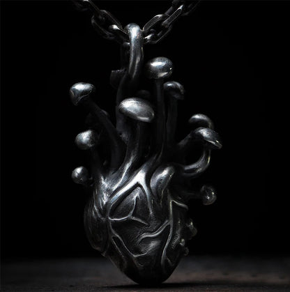 Collier avec pendentif en forme de cœur pour hommes, en acier inoxydable 316L, Style gothique, cadeau d'halloween pour Couple et ami, livraison directe, 2021