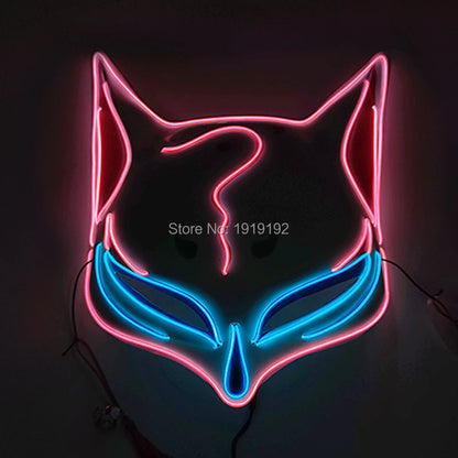 Halloween carnaval fête Costume décoration LED lumineuse masque Halloween masque LED masque éclairer masques de fête pour la fête lumineuse