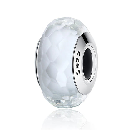 BAMOER 925 en argent Sterling belle fleur rose perles de charme en verre de Murano européen