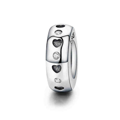 BAMOER authentique 925 en argent Sterling chien empreinte animale chat coeur amour entretoise breloque idéal pour Bracelet l SCC594