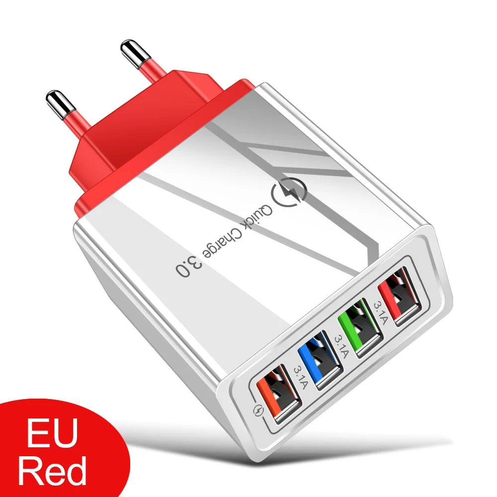 Chargeur USB 3A 4 ports USB Charge rapide 3.0