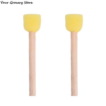 5 pièces manche en bois éponge pinceau enfants enfants fleur Graffiti Art dessin peinture jouets outil école papeterie fournitures