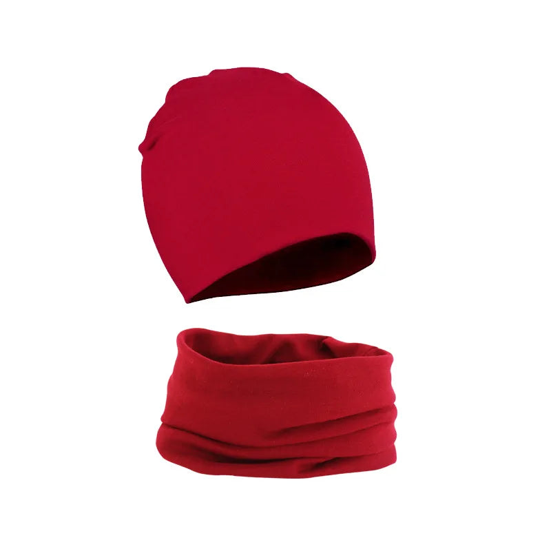 2 pièces bébé Bonnet chapeau écharpe ensemble coton enfants casquette pour filles garçons élastique couleur bonbon enfant en bas âge chapeau enfants accessoires infantile Bonnet