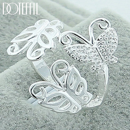 DOTEFFIL – bague trois papillons en argent Sterling 925 pour femmes,