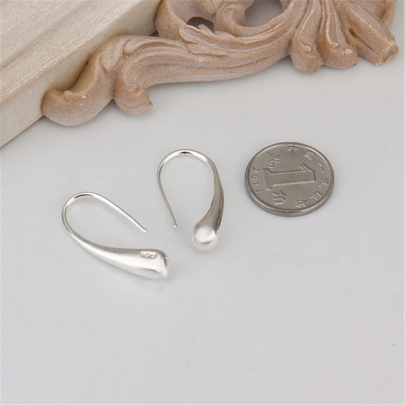 DOTEFFIL 925 en argent Sterling gouttelettes d'eau/gouttes de pluie boucles d'oreilles pour femme mariage fiançailles mode fête charme bijoux