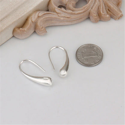 DOTEFFIL 925 en argent Sterling gouttelettes d'eau/gouttes de pluie boucles d'oreilles pour femme mariage fiançailles mode fête charme bijoux