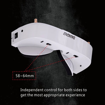 Eachine – lunettes FPV EV100 720x540, 72CH, 5.8G, ventilateur à double antenne, boîtier de batterie 18650, pièce de rechange pour Drone RC