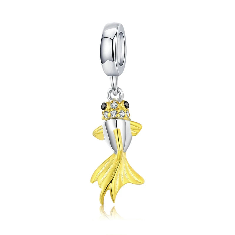 Bamoer 925 argent Sterling émail rouge poisson