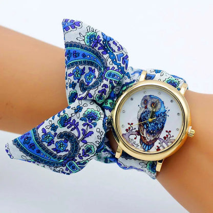 Shsby-Montre-bracelet en tissu de haute qualité pour femme, nouveau design, avec grille papillon