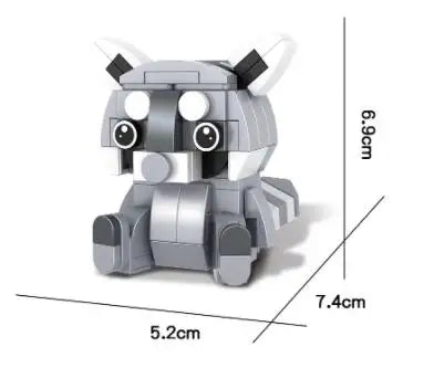 Vente unique créatif 3D Mini Animal bloc ensemble bricolage chien tigre lapin écureuil pingouin hibou Koala vache construction brique jouet pour les enfants